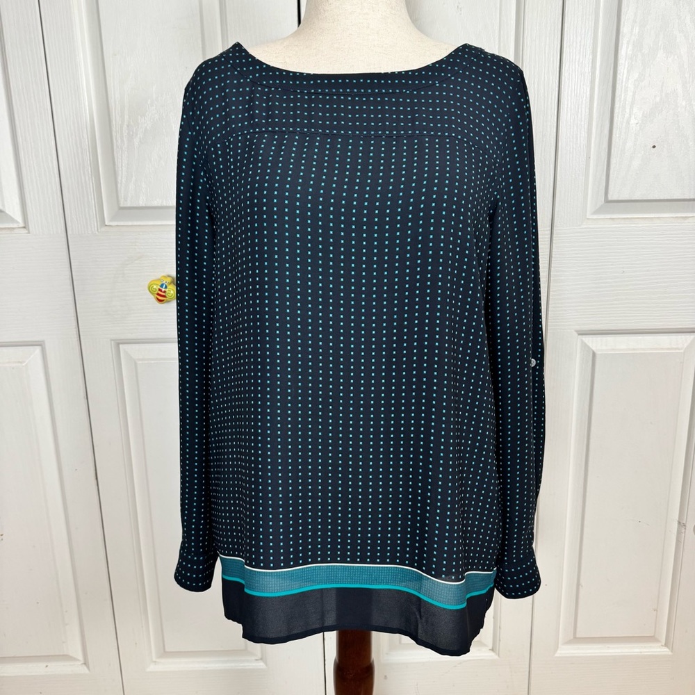 Loft Polka Dot Long Sleeve Blouse